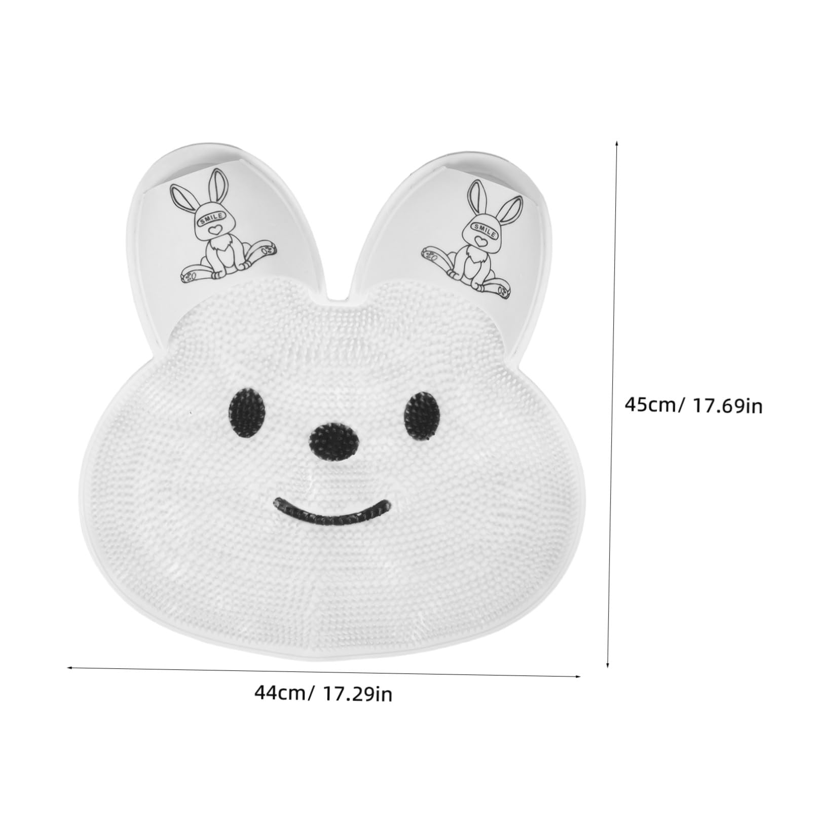 Tappetino Rimuove Antiscivolo Silicone a Forma di in e Bianco Esfoliante Pelle Morta, Massaggio Bagno Piedi per Tutta