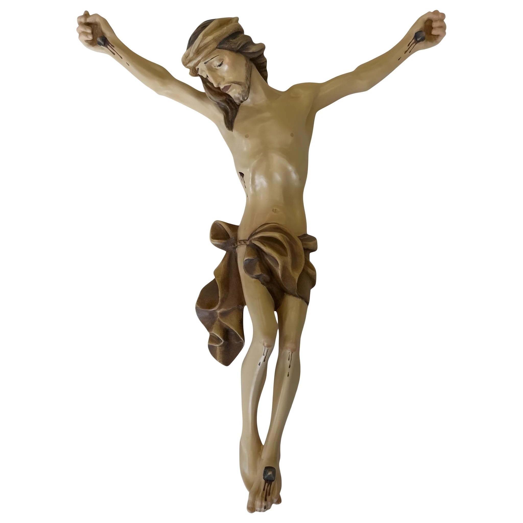 Dolfi | Jezus Ciało Chrystusa wykonane z drewna 12 cm | Ręcznie malowane w Val Gardena | Artykuł religijny