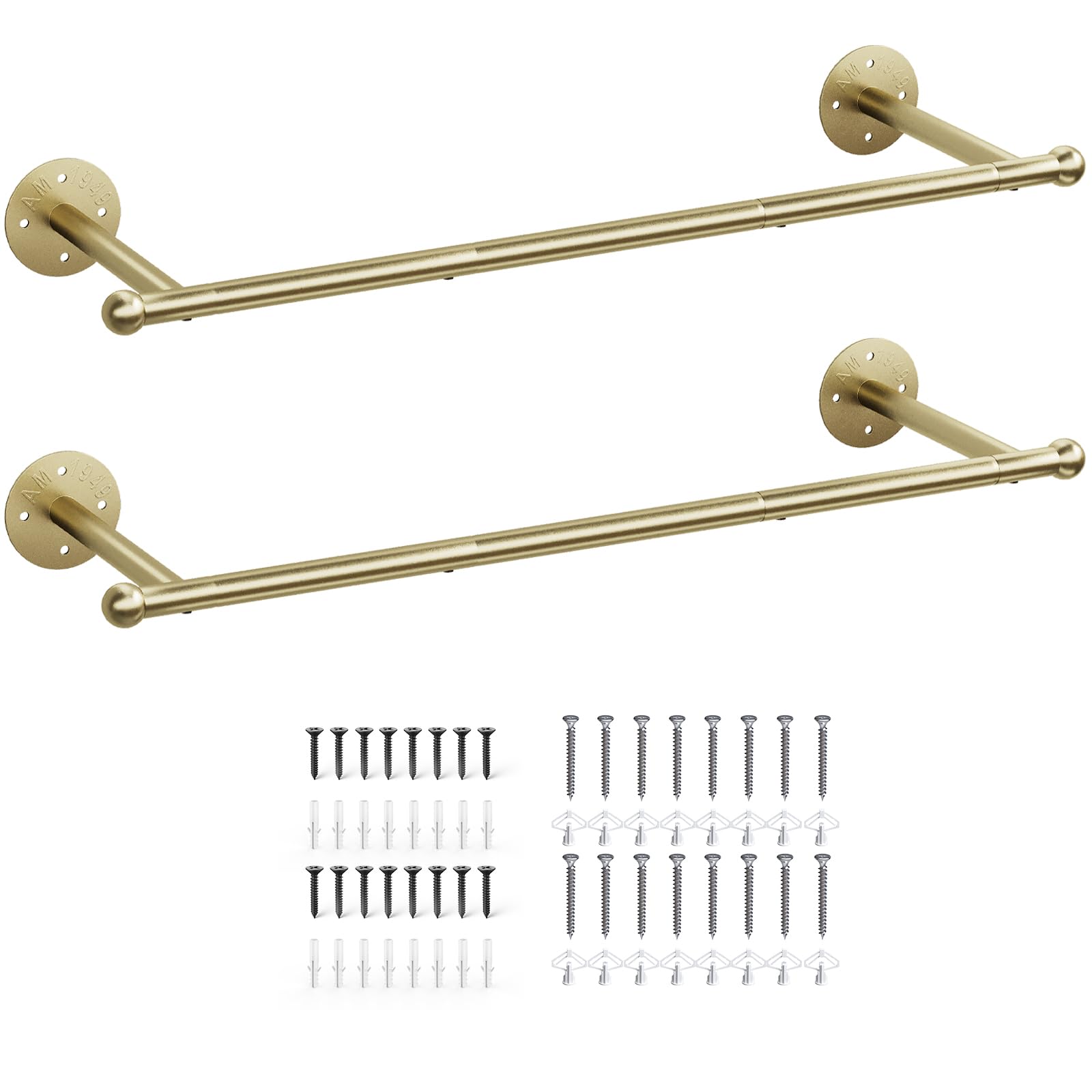 Photo 1 of OROPY 33" Industrial Pipe Clothing Rack (2 Pack)