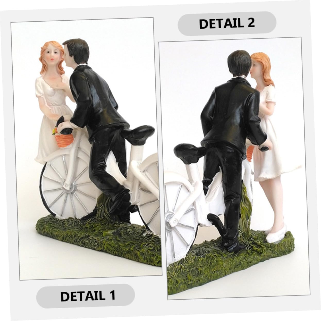 Cabilock 3pièces Figurine De Gâteau De Mariage Décoration Pour Mariés Résine Accessoire De Fête Pour Anniversaires Et Célébrations Souvenir Unique