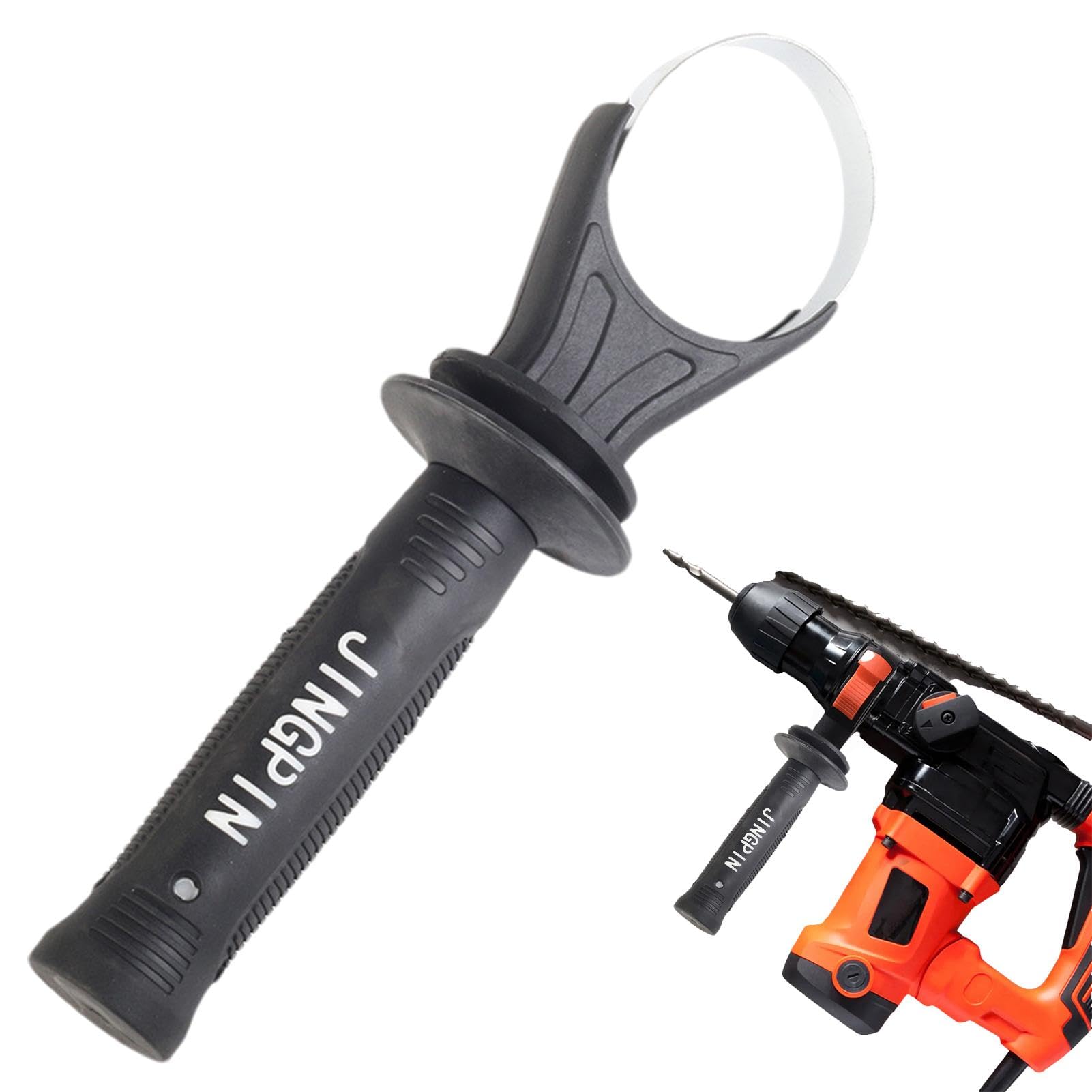 Manico per martello elettrico, manico regolabile per martello elettrico, ricambio per utensili elettrici, per trapano, utensile manuale con gamma di serraggio da 60 a 65 mm