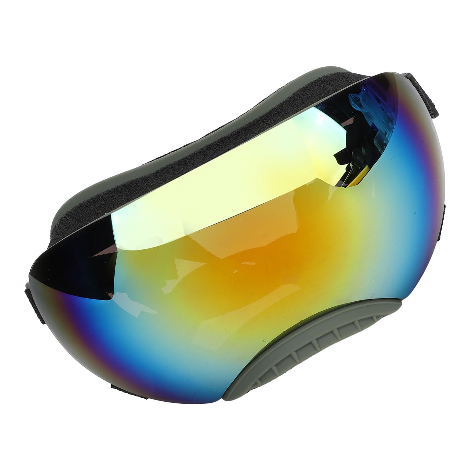 Generic Gogle dla Psów Okulary Przeciwsłoneczne Przeciwmgielne Okulary Przeciwsłoneczne dla Psów Ochrona UV Oddychająca na Zewnątrz (Ramka Liści, Czerwona Soczewka)