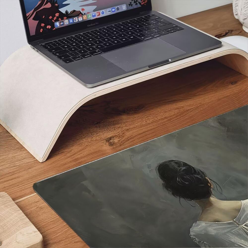 Duża podkładka pod mysz do gier XXL 1200 x 600 x 3 mm ze zszytymi krawędziami, trwała antypoślizgowa podstawa z naturalnej gumy, zmywalna podkładka pod klawiaturę, nadaje się do gier, domu biura