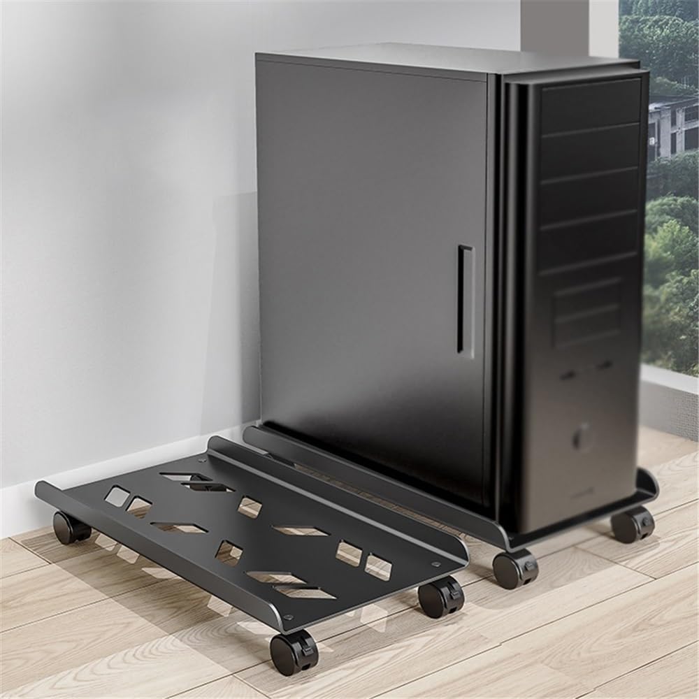 Soporte de CPU Soporte for Carro móvil con Ruedas giratorias de Bloqueo chasis Simple for Caja PC for la mayoría Las Debajo del Escritorio Oficina en casa