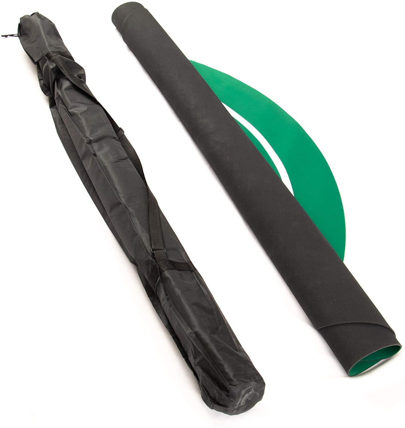 mata do gry w karty, Profesjonalna mata do pokera z torbą przenoszenia, filcowy układ kasyna na stole karty, gry w(Green,24inch)