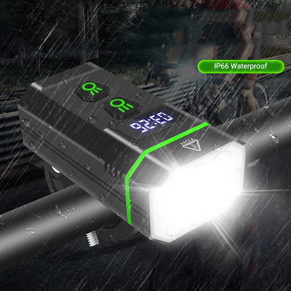 Reflektory rowerowe Nocna jazda Mocne światło Latarka USB Ładowanie Outdoor Mountain Bike Akcesoria do jazdy,2000lm