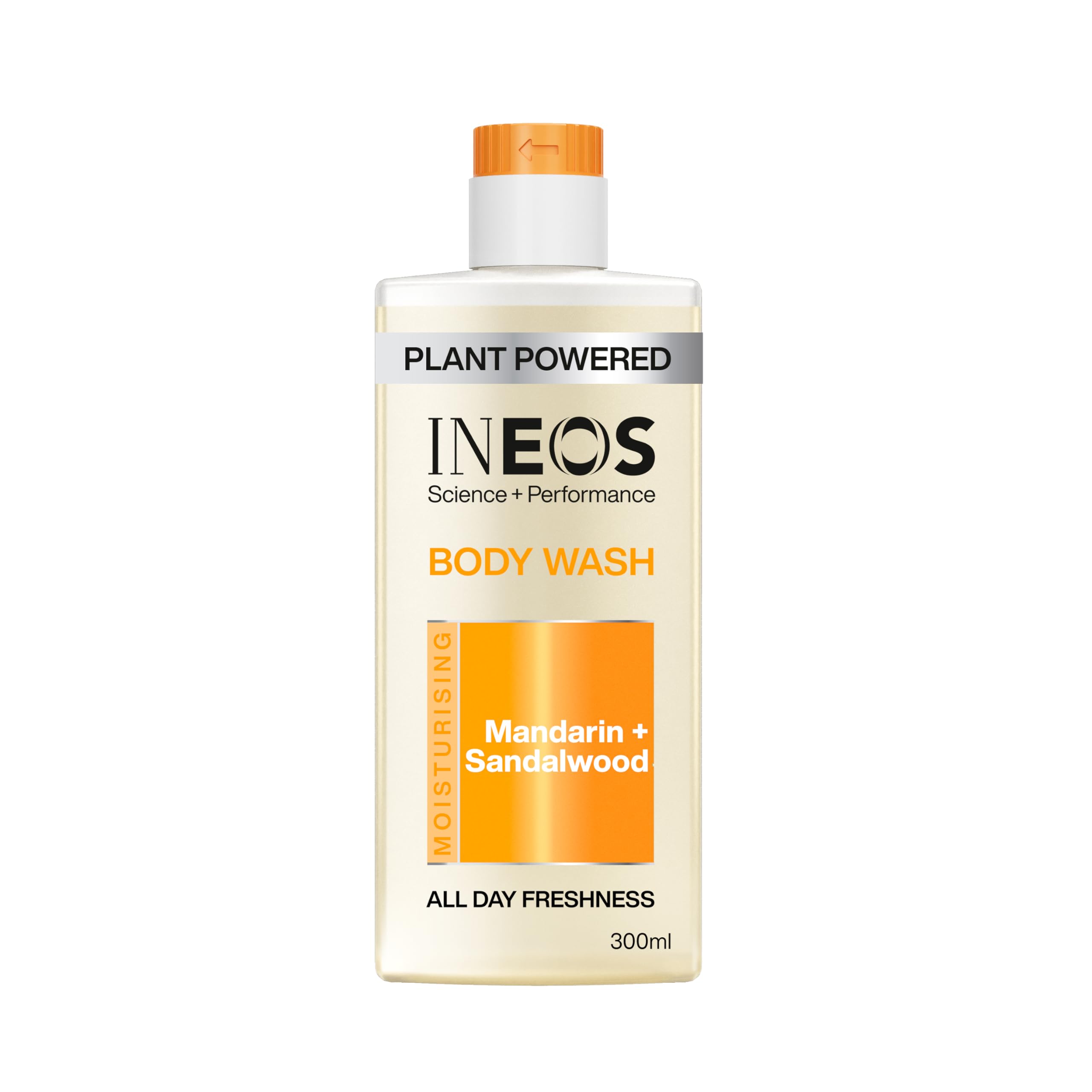 Skin Science - All Day Freshness With Provitamin B5 Body Wash Mandarin + Sandalwood - With SkinActiv Cooling Tech™ - Plant Powered 300ml (Packaging may vary)