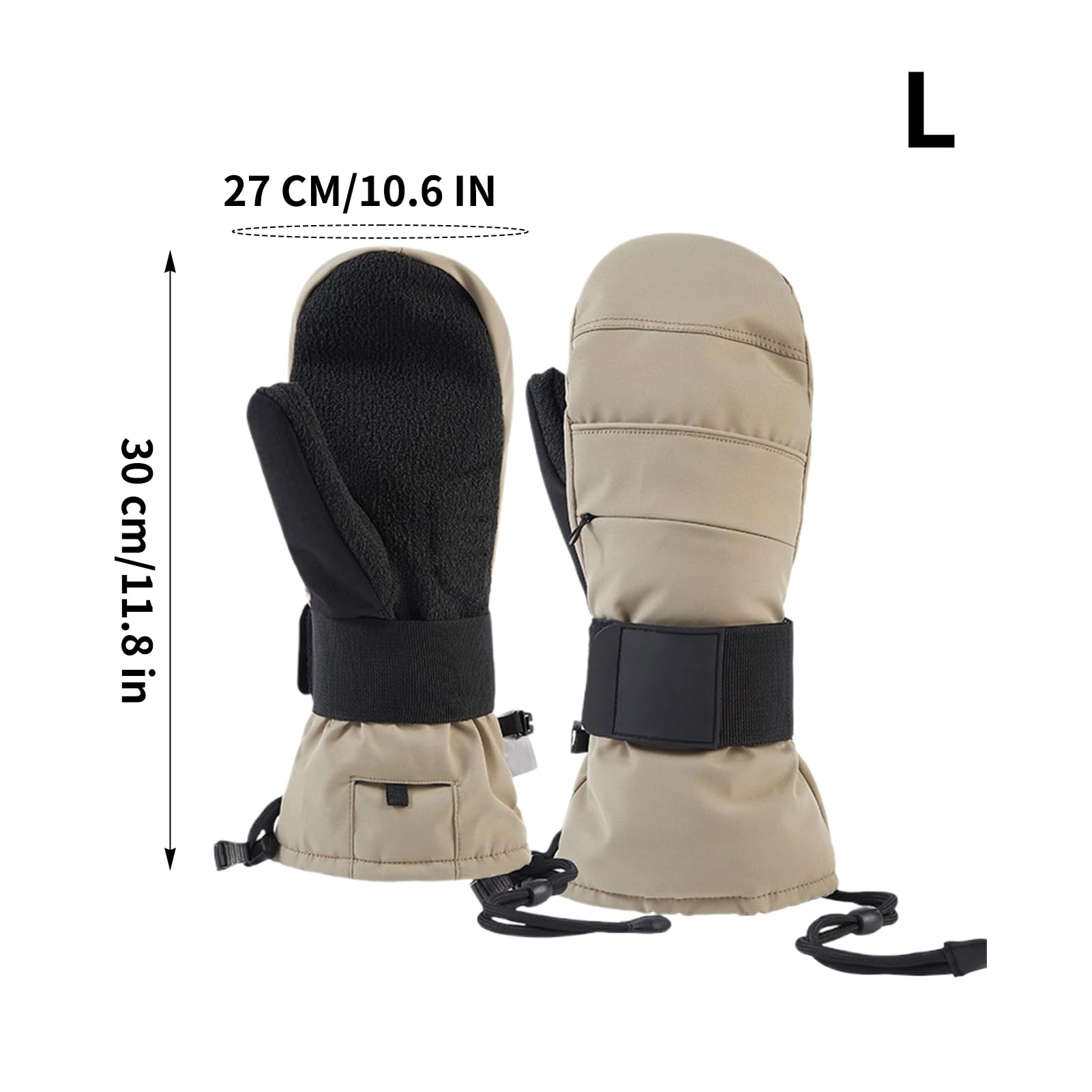 Genérico Inverno: presa migliorata, guanti termici con touch screen, polsiere e da neve con fodera in pile, resistenti per uomo, inverno, moto, sci