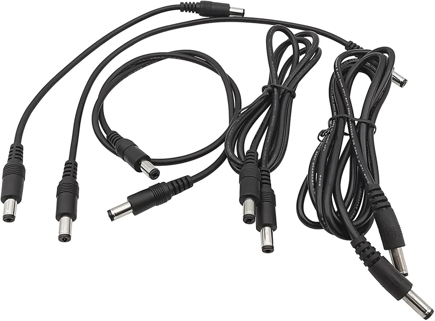 1Pcs Black DC Power Cable 5.5mm x 2.1mm Male to 5.5mm x 2.1mm Male Connector Extension Cord(1.5M,1Pcs)