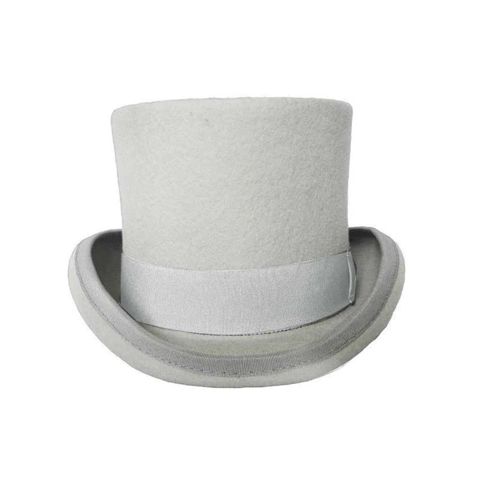 Sombrero de copa fieltro poliéster for hombres y mujeres, sombrero cilíndrica, vestido fiesta, disfraz, teatro mago Fedora Para Eventos Formales y Bodas