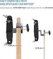 Vista 5 de HOLACA Soporte de canalón 2 en 1 resistente a la intemperie para Stick Up Cam/Pro Panel Solar, Spotlight Cam Pro Batería y cámara al aire libre Plus