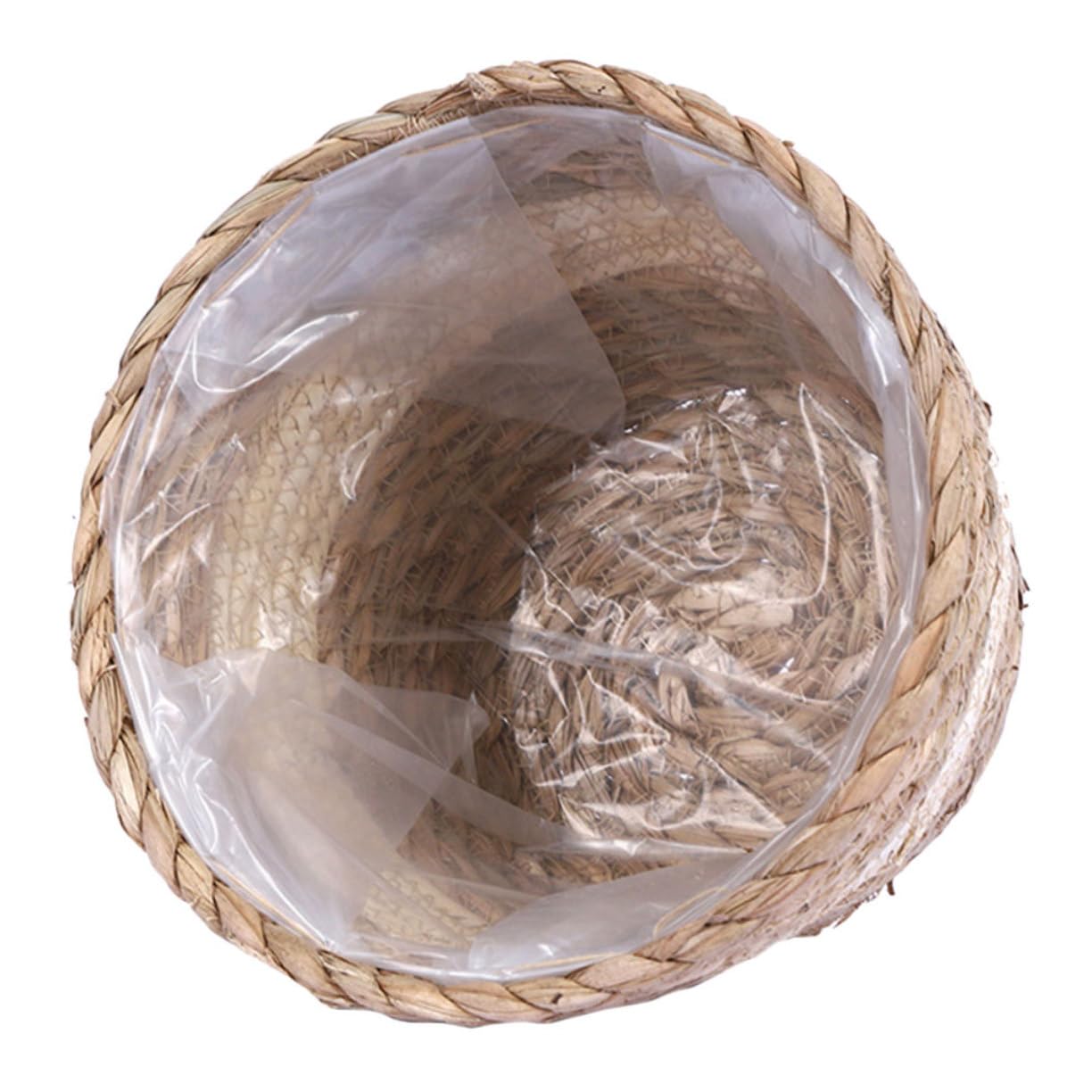 Panier Tissé Main en Jonc de Mer pour une Déco Bohème au Salon ou Balcon