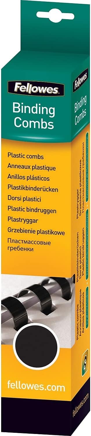 Fellowes Plastic Comb Binding Spines, 1/4 Inch Diameter, White, 20 Sheets, 100 Pack (52370)