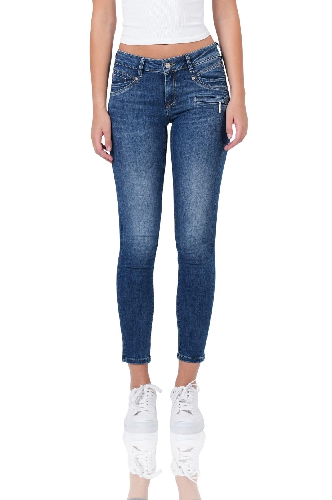 M.O.D Suzy Damen Skinny Jeans – Figurbetonte Stretch Denim Hose, knöchellange Passform, mittlere Bundhöhe, Klassische 5-Pocket Damenjeans für Elegante & Casual Looks