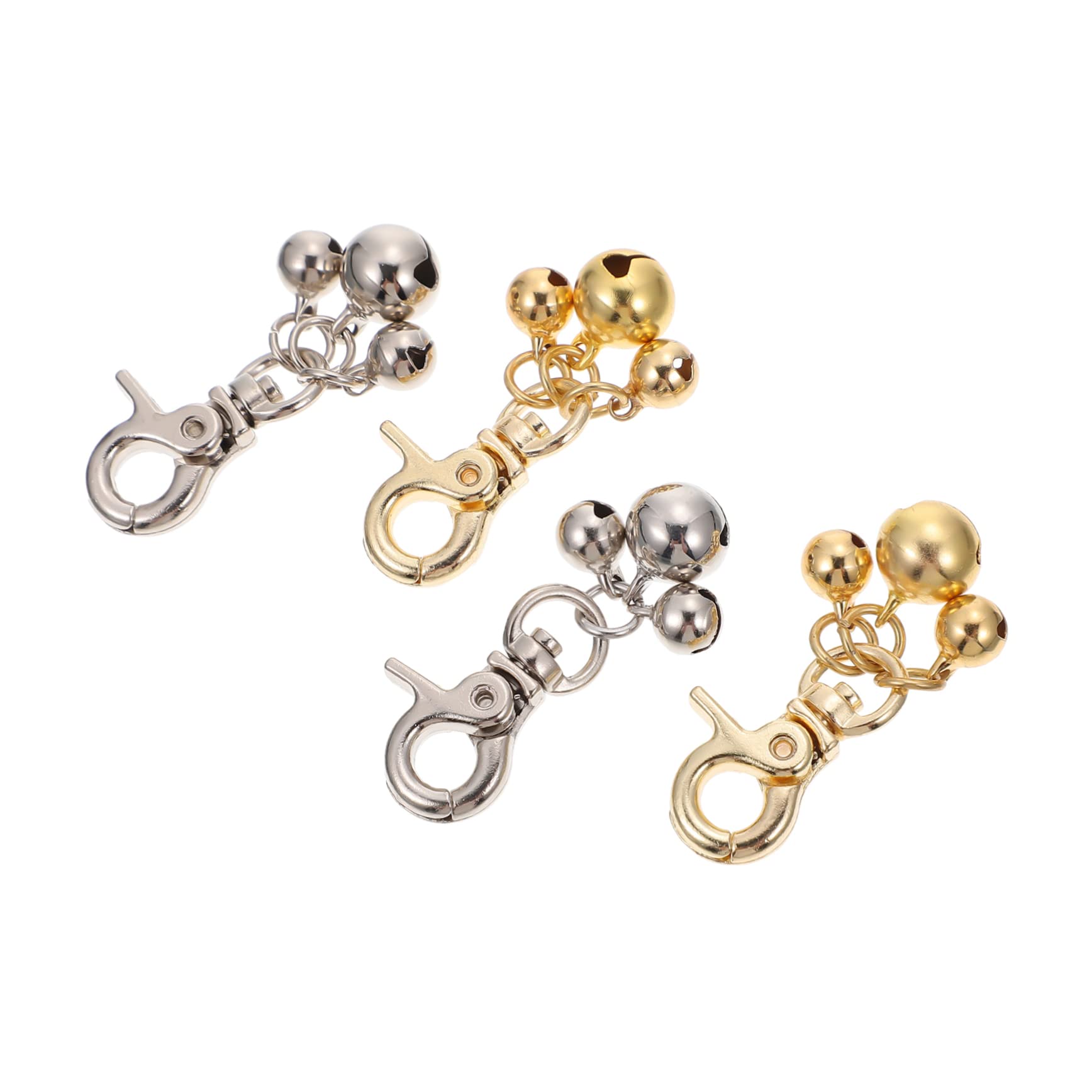 BESPORTBLE 4pcs Cat Dog Collar Bells Gold Bells for Pet Collar Loud Diy Keychain Pendant
