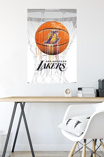Miniatura 4 de Trends International NBA Los Angeles Lakers - Póster de pared Drip Ball 20, 22.375 x 34 pulgadas, versión sin marco