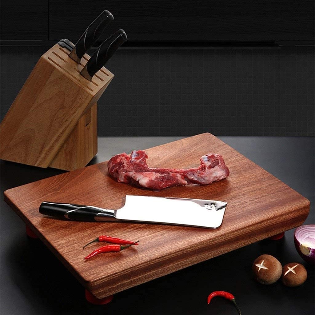 Tagliere con pastiglie del Piede, Pannelli, Tagliere per la casa in Legno massello con Collo Alto, Bordo in Superficie rotolante,40 * 27cm