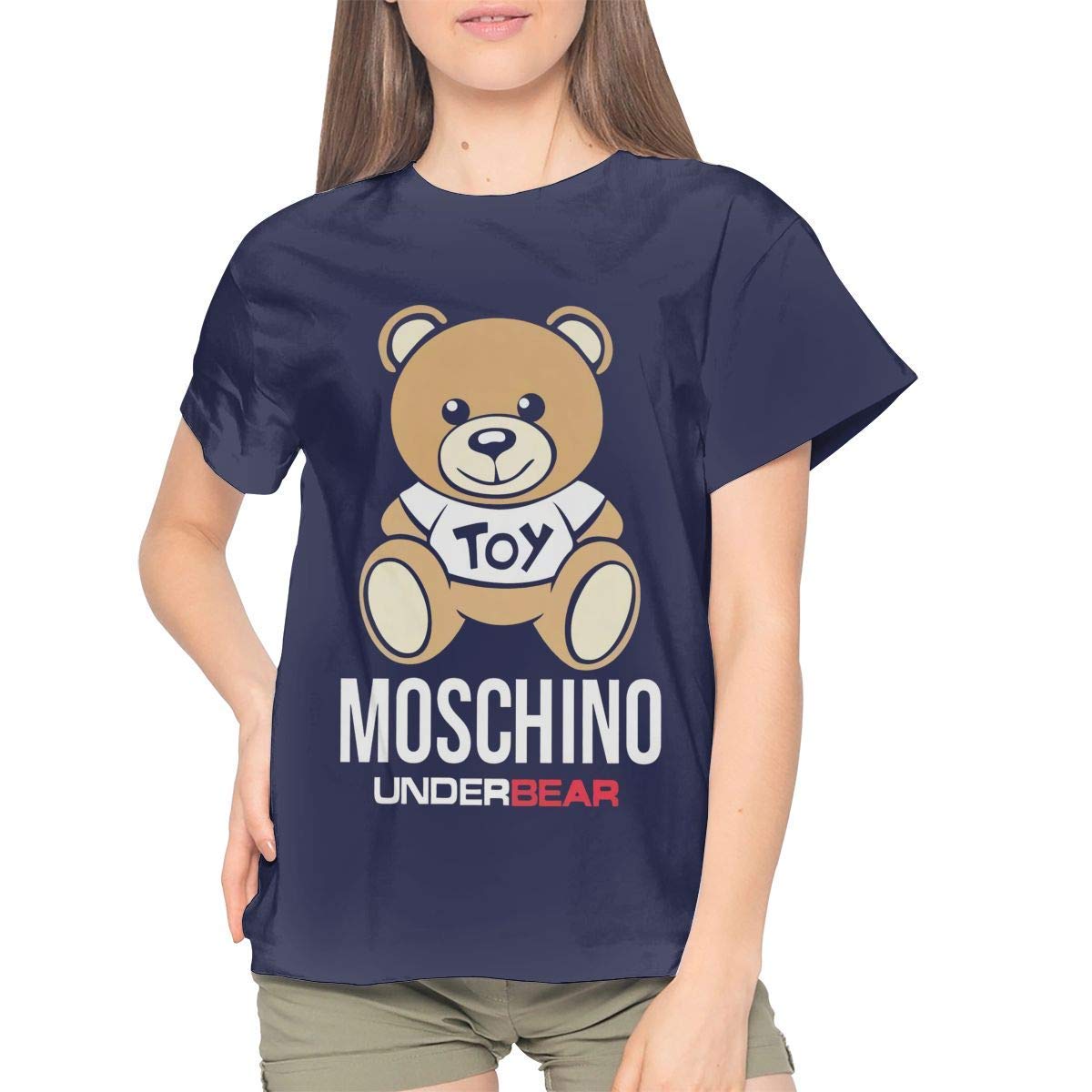 Womans Moschino UnderBEAR Fashion Tee Music Band Shirt Black