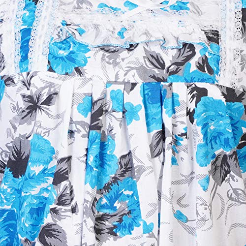 Image of Women's Cotton Block Print Knee Length Nighty