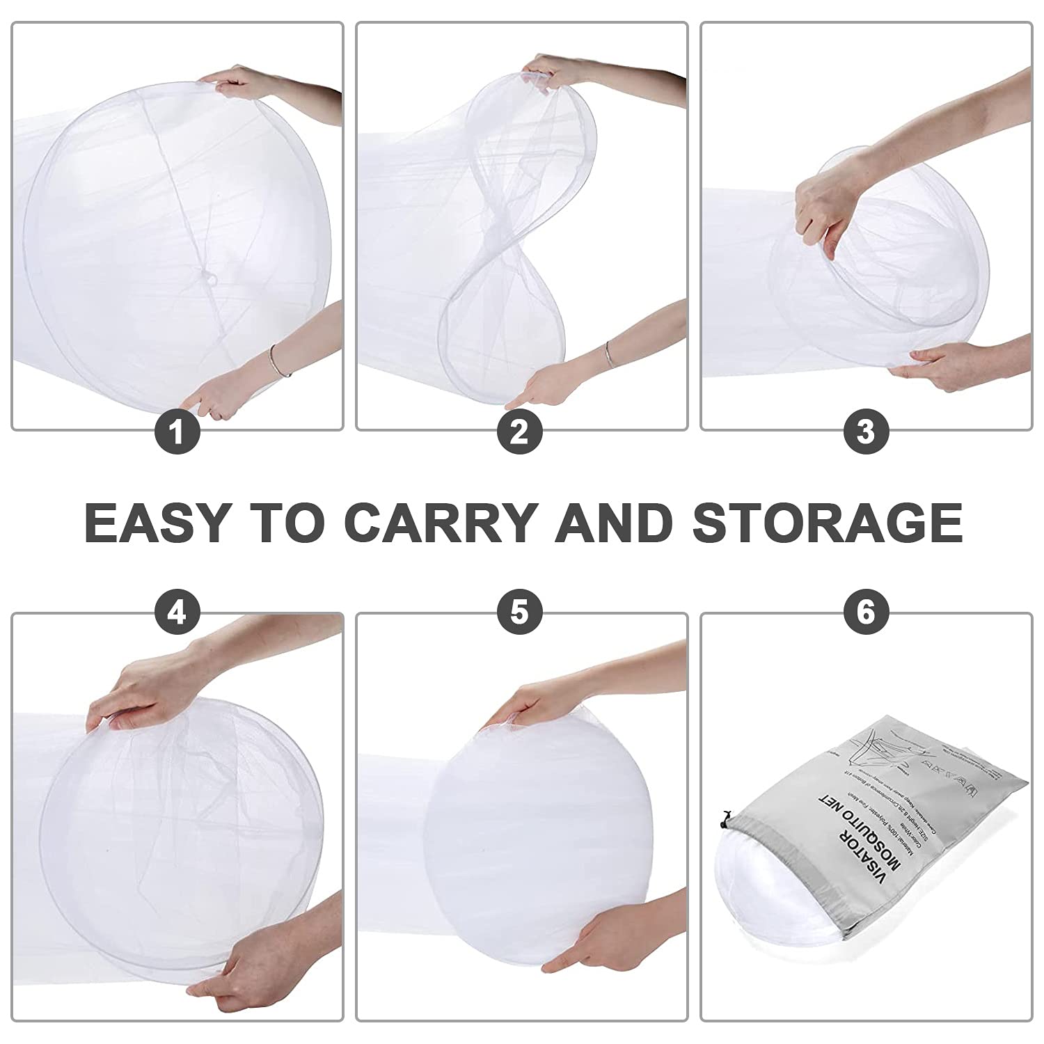 Grand Moustiquaire Ciels pour Lit Simple King Size Ou Double, Adapté à La Protection Contre Les Insectes (XL)
