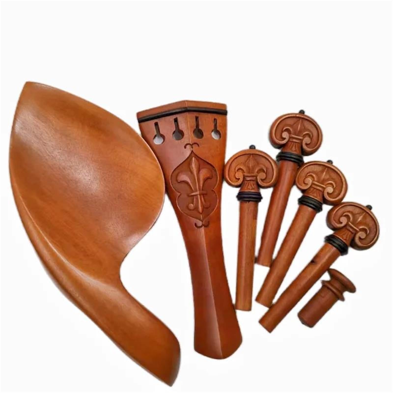 Zestawy Akcesoriów Do Skrzypiec Zestaw Akcesoriów Do Skrzypiec Zawiera Pięknie Grawerowane Części Kołki Strojenia Strunnik I Podpórkę Pod Brodę(Violin parts 2)