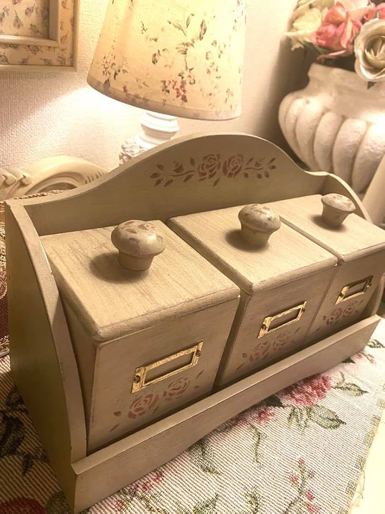 Amazon.co.jp: マニーローズ ウォールラック 木製キャニスター