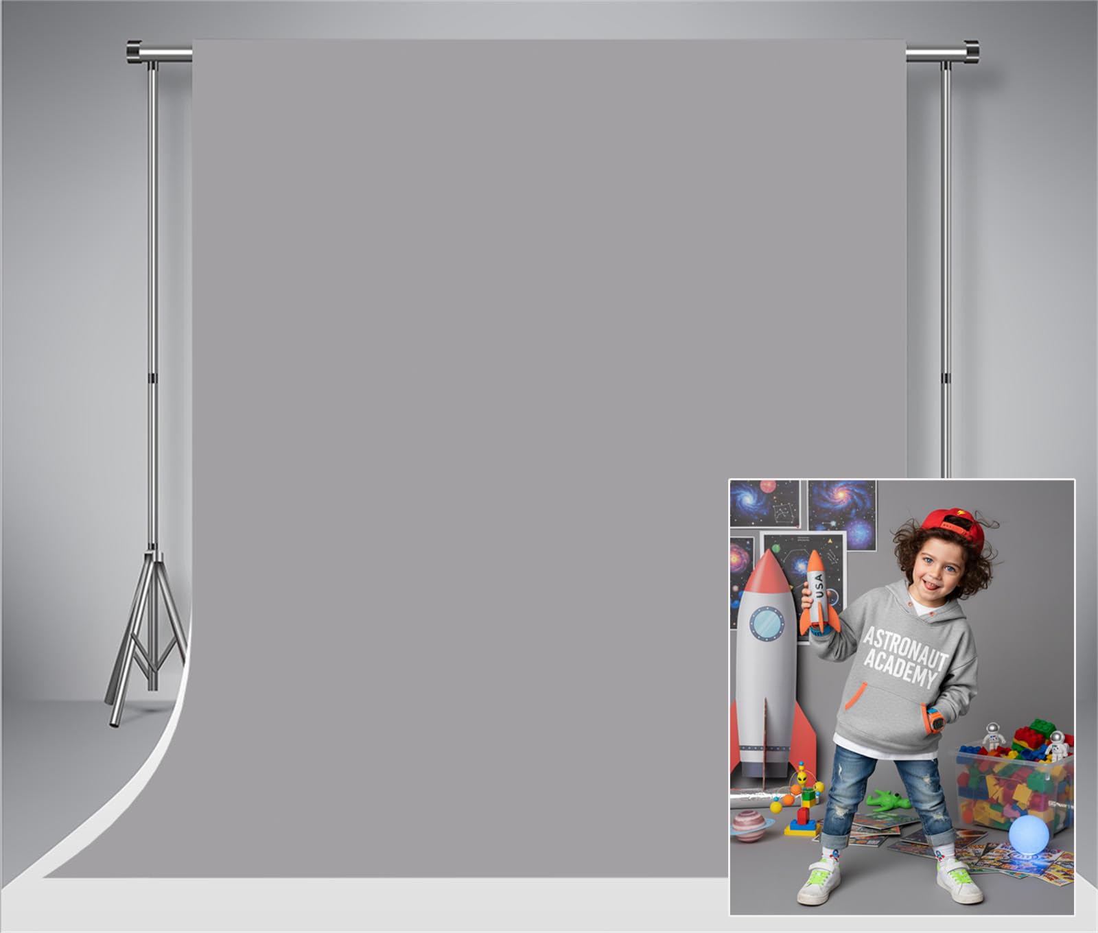 Kate 6.5x10ft/2x3m Gris Studio Photo Décors pour Photographie Abstrait Microfibre Texturé Photo Toile de Fond pour Photographie Portrait Studio