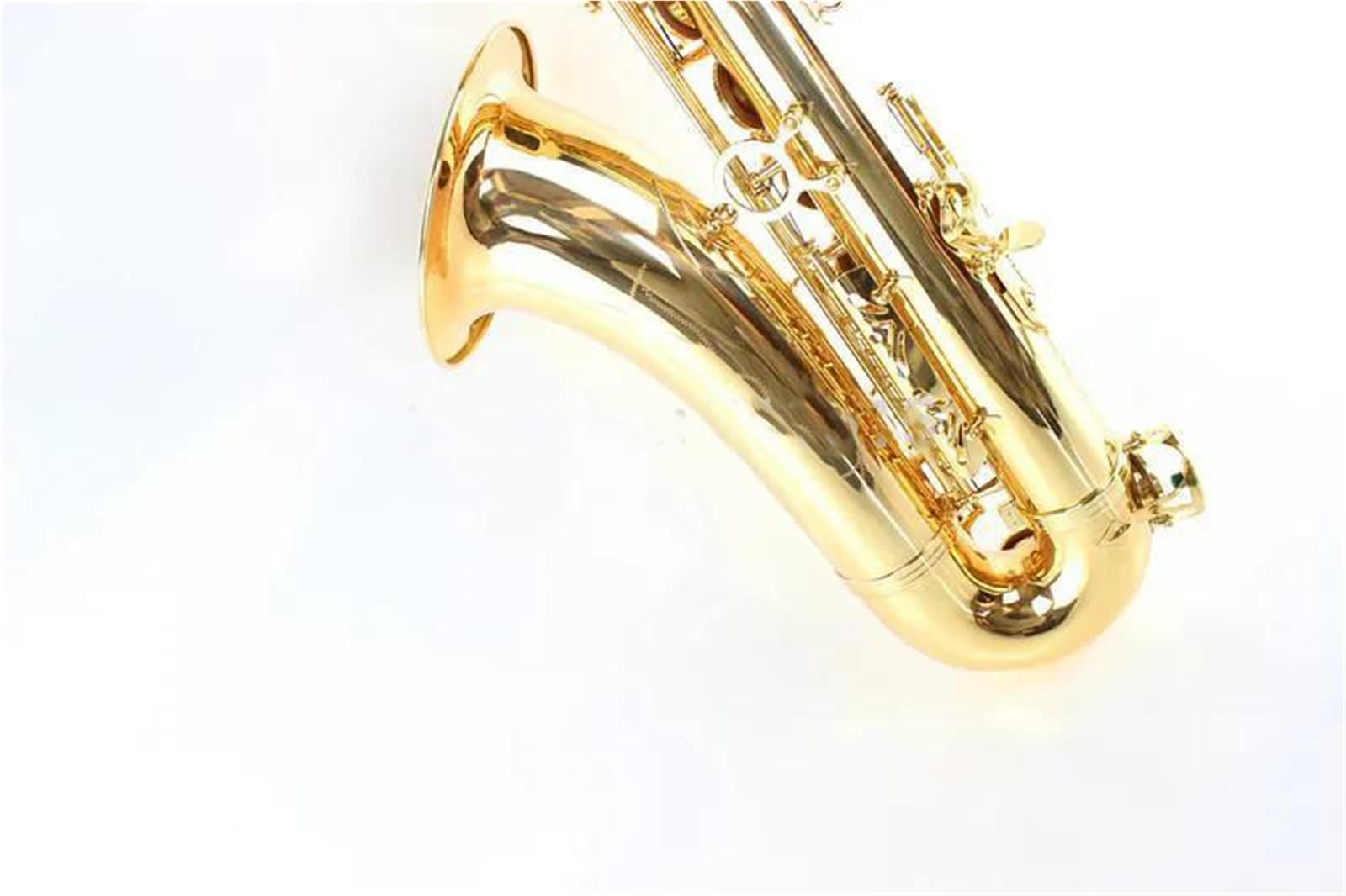 Saksofon Tenorowy Bb Mosiężny Złocony Lakierowany Instrument Sceniczny Z Futerałem I Ustnikiem Zestaw Saksofonowy