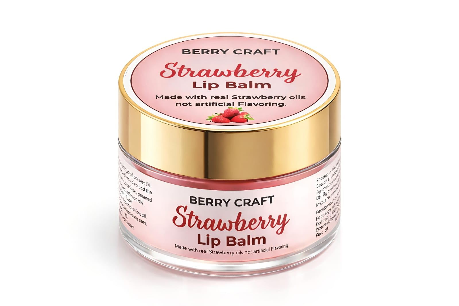 Strawberry Lip Balm – Naturally Tinted | Made with Real Strawberry Oils | Cold-Pressed Care | Soft Pink Lips (10 ml pack of 1)-picture-35