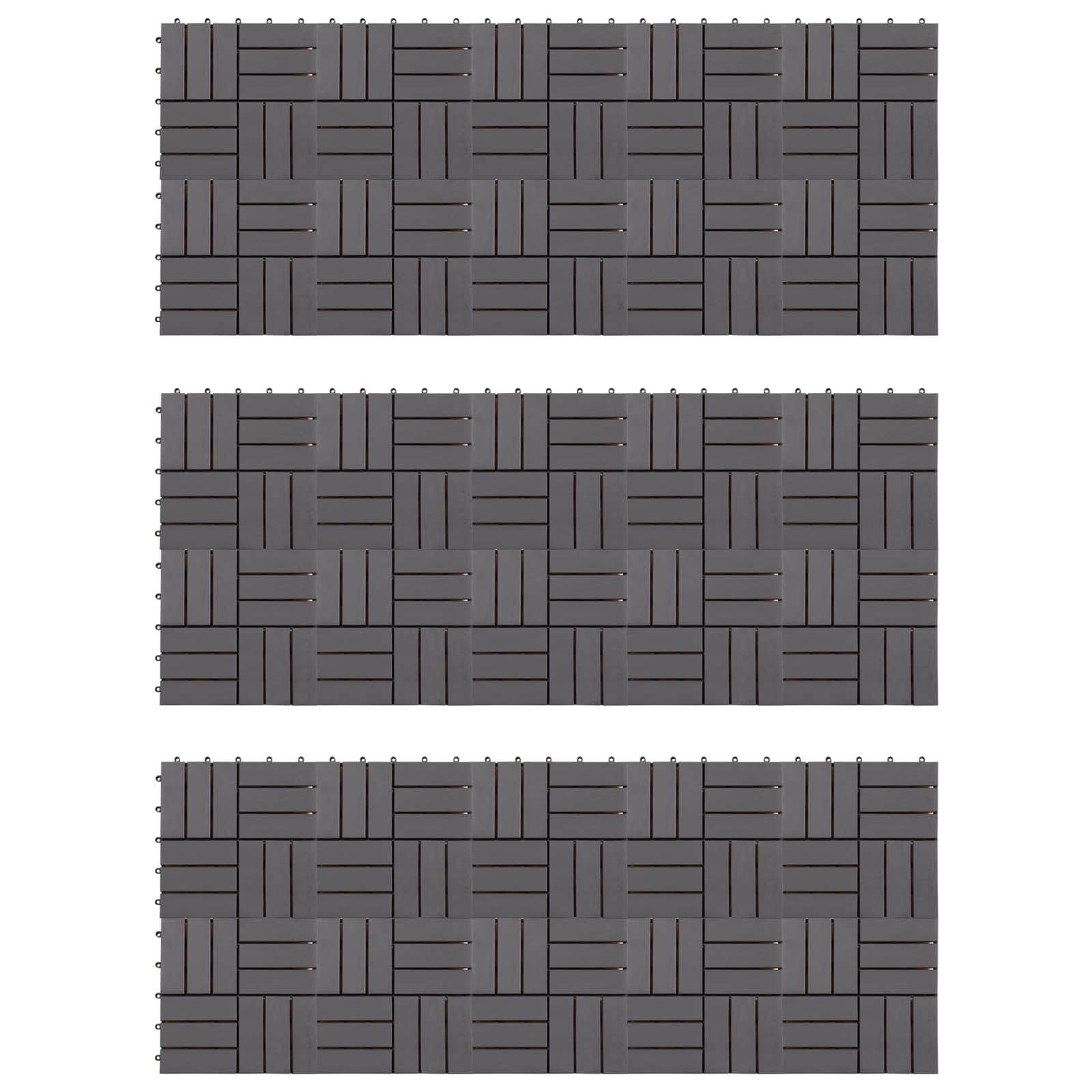 Genérico Tile de Decking 30 uds. Gris 30 x 30 cm Madera de Acacia,Casa y jardín,Productos del hogar,21.6 kg-3444848