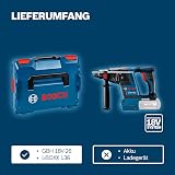 Bosch Professional 18V System Akku Bohrhammer GBH 18V-26 (SDS Plus, Bohr-Ø max: Beton/Stahl/Holz 26/13/30mm, inkl. Zusatzhandgriff, Tiefenanschlag 210mm, Maschinentuch, L-BOXX, ohne Akku/Ladegerät) - 7