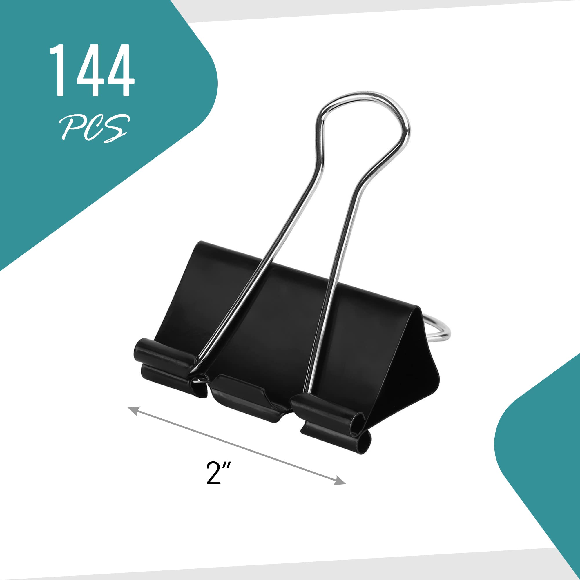 Binder Clips - 144 Large Binder Clips, Binder Clips Large, Binder Paper Clips, Binder Clip, Clips Office Supplies
