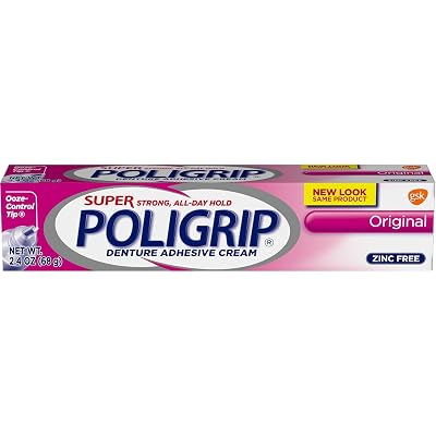 Super Poli-Grip Super Original Size Polident Denture Adhesive Cream 2. 4 Oz