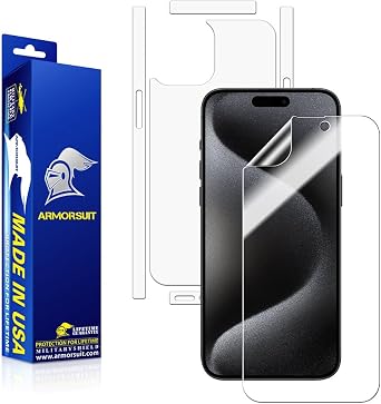 ArmorSuit 1+2 Pack MilitaryShield Full Body Skin Film + Screen Protector Designed for iPhone 14 Pro Max 6.7-Inch HD Clear Film - Made in USA