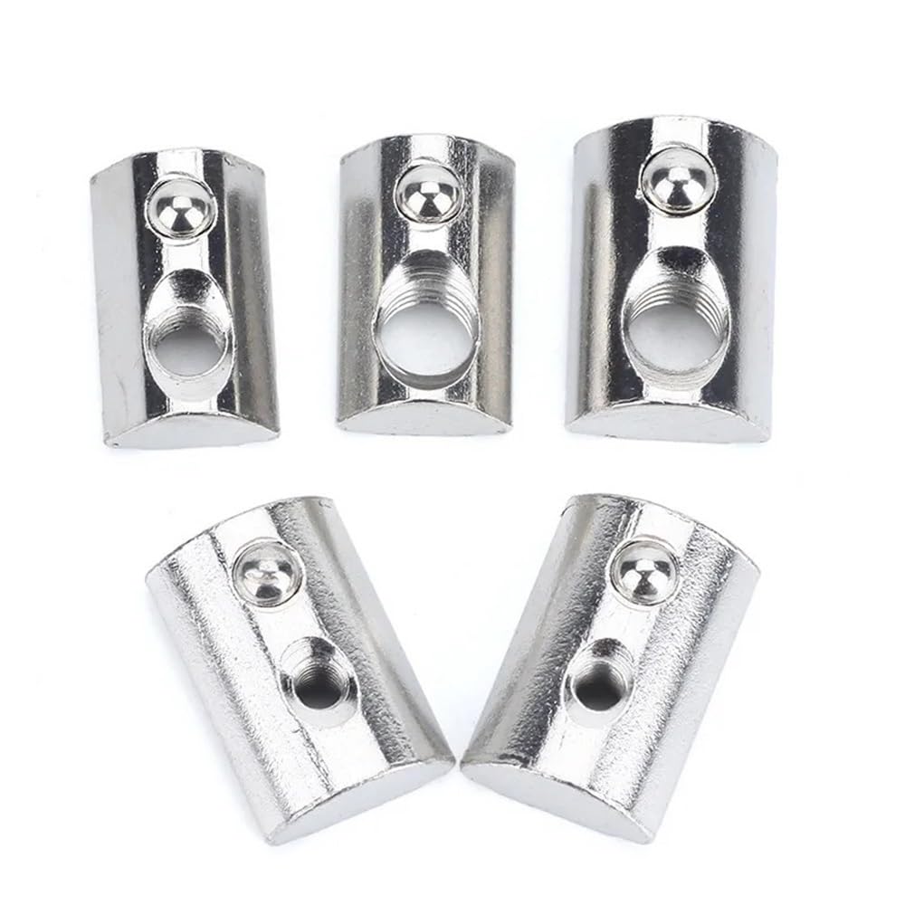 50/100 szt. M3 M4 M5 M6 Rolka w sprężynowej nakrętce T z kulką(100pcs,2020 - M3)