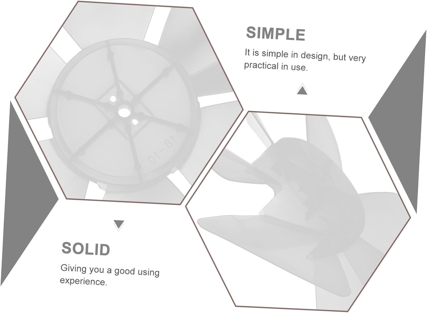 KICHOUSE Plastic Fan Replacement Blades for Household Standing Pedestal and Table Fans Transparent Accessory and Sturdy Easy to Install for Renovating Worn