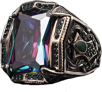 Mystic Topaz Silver Ring-