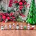9 PCS Vintage Glass Christmas Ornaments Hanging Ornaments Glass Blown Snowman Santa Claus Christmas Tree Wreaths Winter Decorations for Xmas Party Decorations Gift