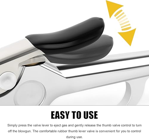 Miniatura 4 de MEANLIN MEASURE Pistola de soplado tipo palanca con boquilla de seguridad de punta de goma 1/4 '' resistente para compresor de aire hogar garaje