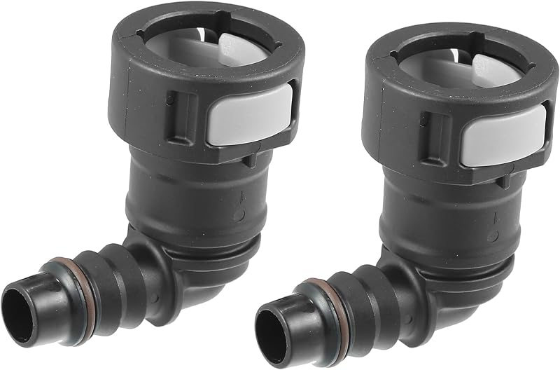 Adaptador angular 90° para conexão rápida de linha de combustível X AUTOHAUX 1/2" x 1/2" – 2 unidades