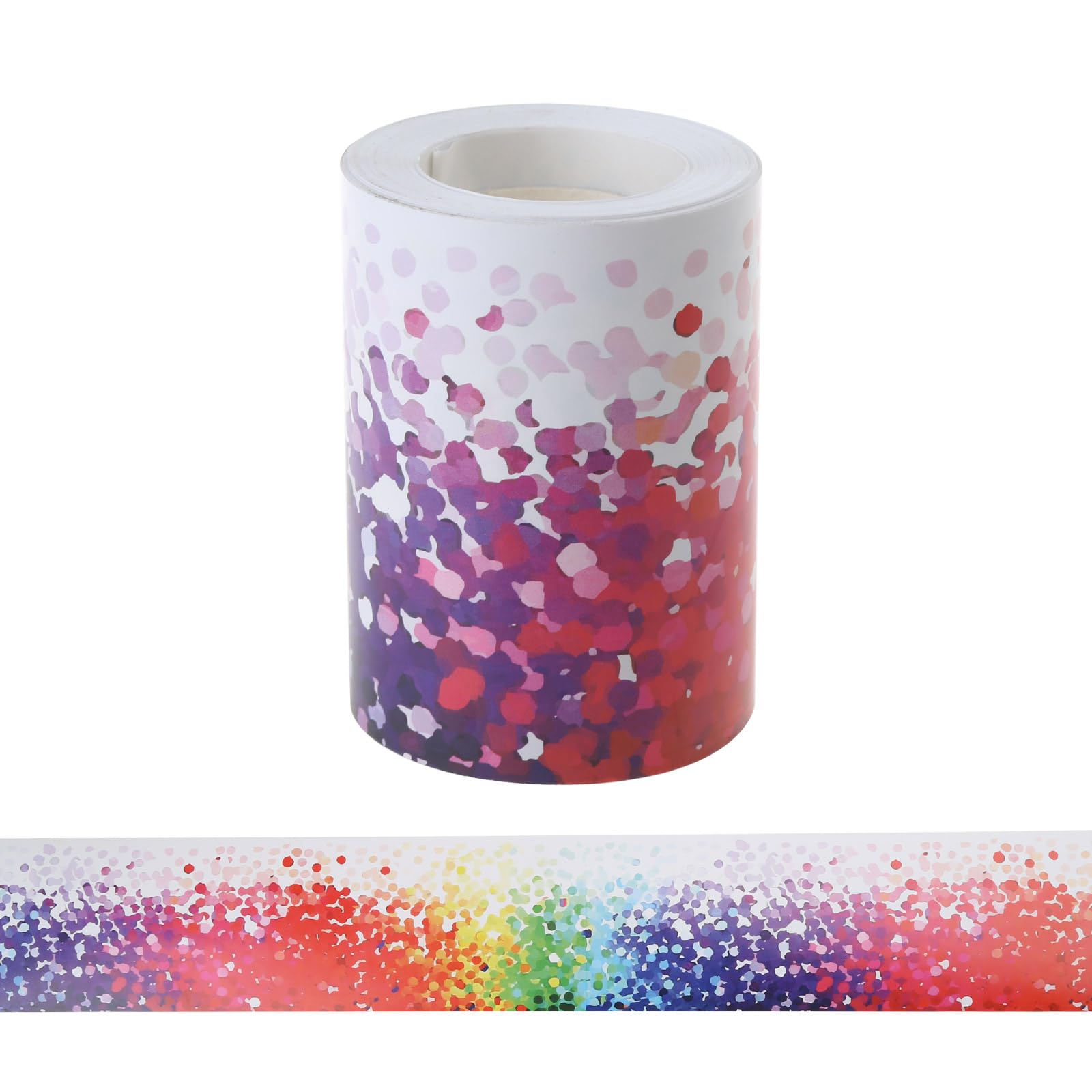Tsophreniq Colorful Dot Trim Border Confetti Bulletin Board Adhesive Classroom Decors Sticker Adhesive Sticker Confetti Paper Classroom Borders for