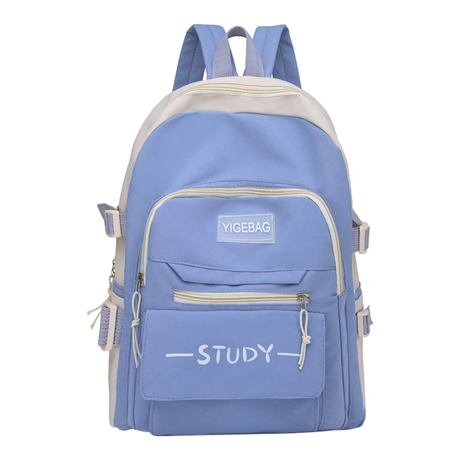 Zaino Scolastico Ragazza Con Portapranzo E Porta USB: Impermeabile, Capiente E Super Carino (Blu, Grande) - 2