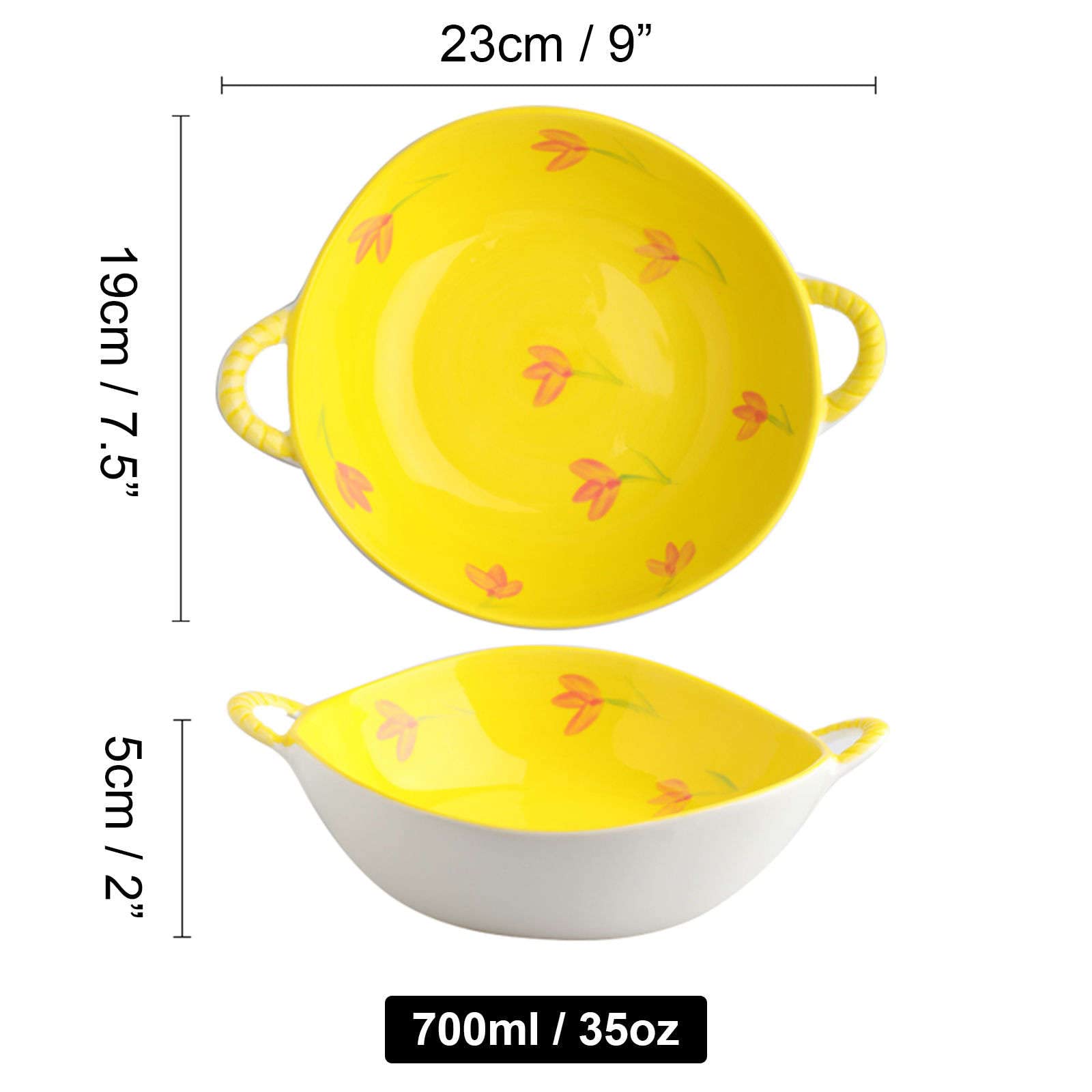Miska do sałatek, miski do zupy, ceramiczna miska z uchwytem, ceramiczna miska ramen, miseczki pho, duża miska do zupy, nadaje się do kuchenki mikrofalowej, miska na makaron Udon - różowa krata, 24 x