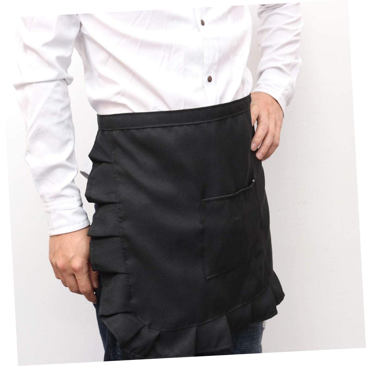 Amosfun 6st Dienstmädchen Kostüm Schürzen Für Frauen Retro-taillenschürze Kellnerschürzen Kellnerschürze Aus Baumwolle Schwarze Schürze Für Frauen Halbschürze Aus Spitze Aus Baumwolle Weiß