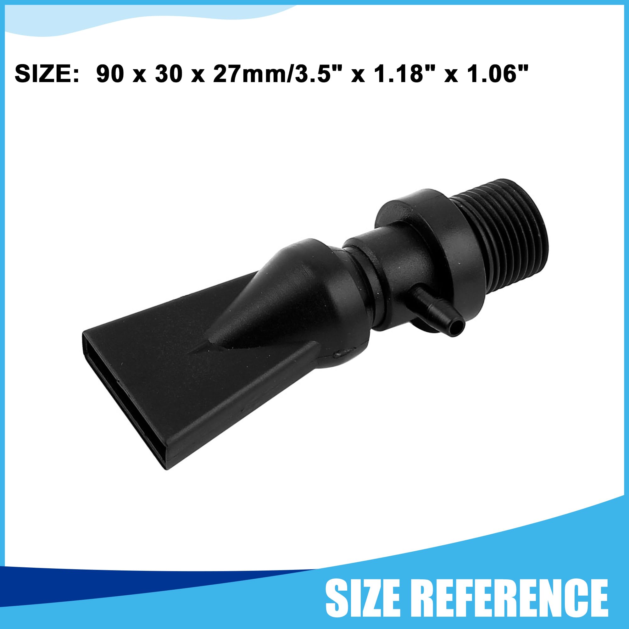 CAPASTEC Aquarium Nozzle Water Outlet,Plastic Aquarium Pump Duckbill Nozzle Water Outlet Return Pipe Plumbing for Aquarium Fish Tank(Black) - Image 3