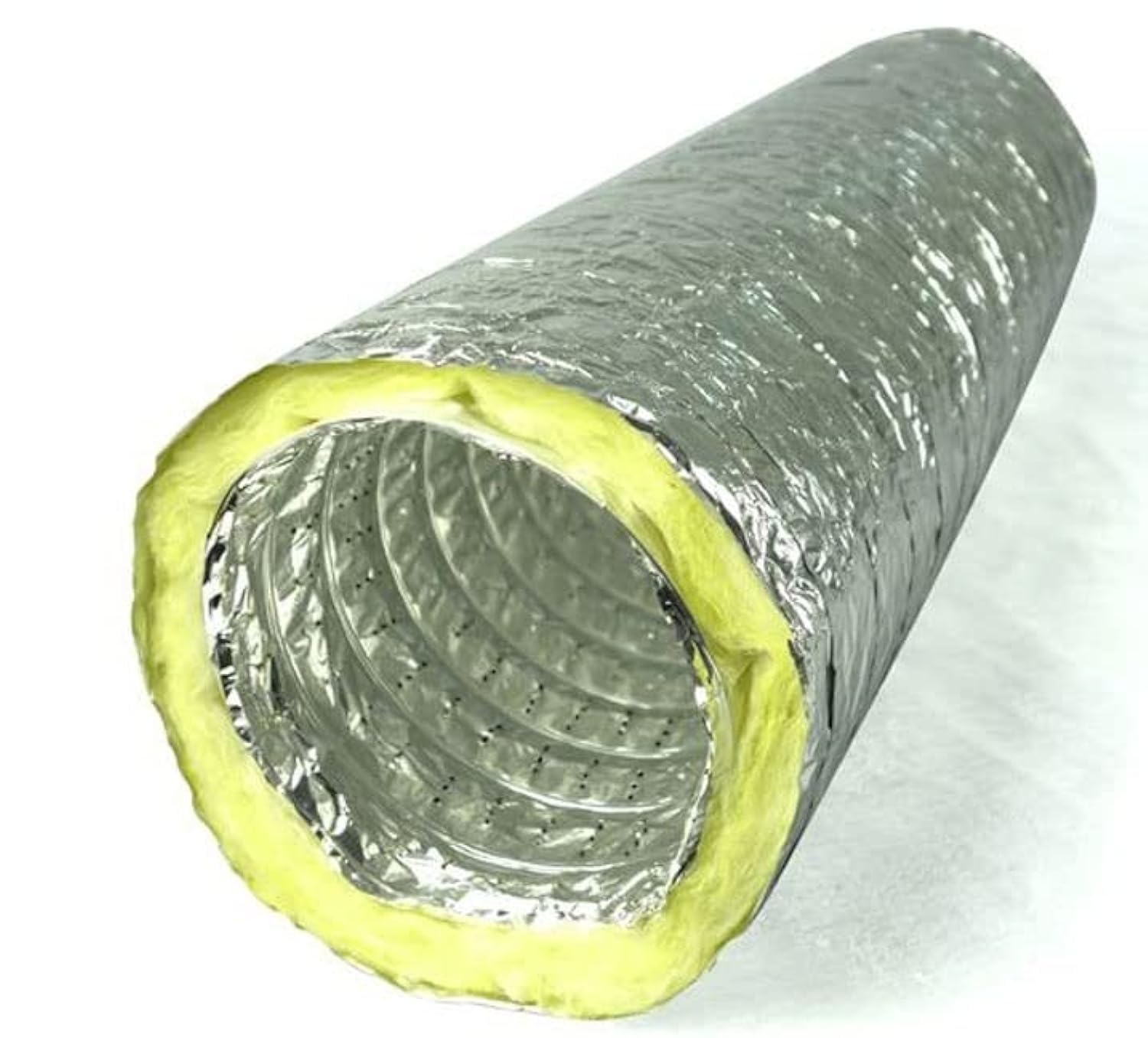 RACO Aluminum Flexible Duct Hose For Air Exhaust Line Light Weight Corrosion Resistant HVAC Ventilation System With Insulation (6 INCH)