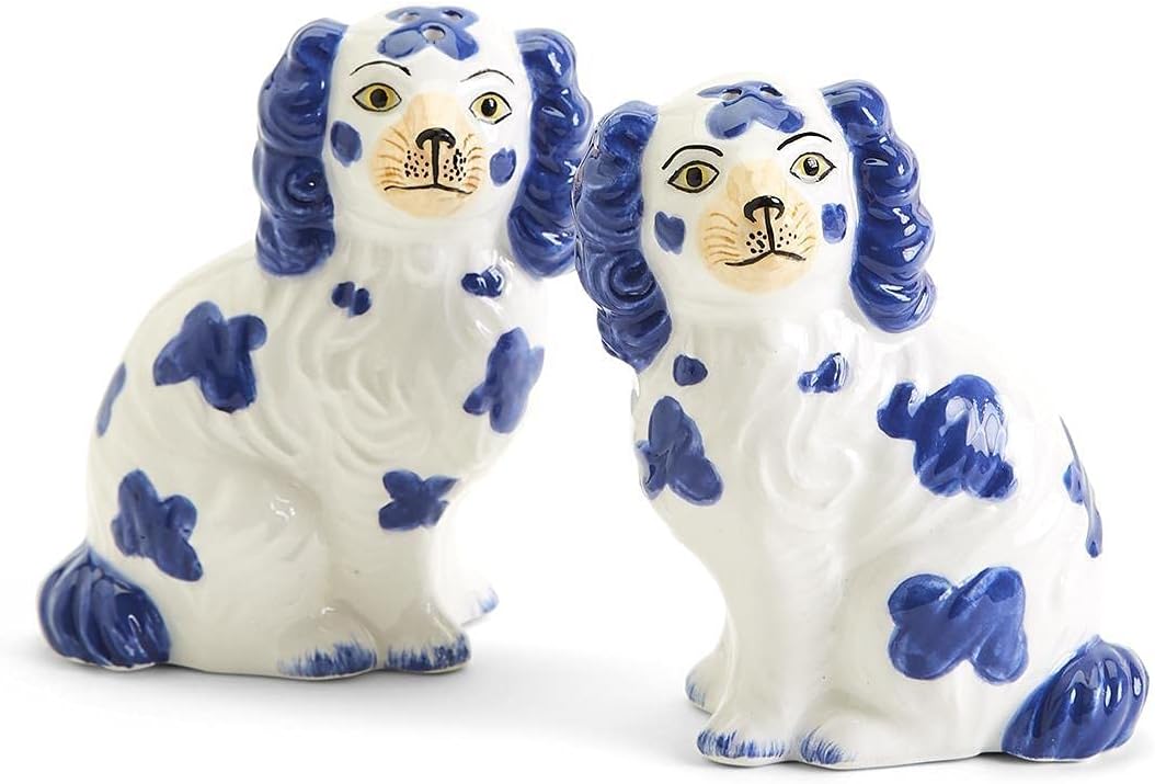 Two's Company Inc.Staffordshire Dog Salt and Pepper Shaker Set - Hand-Painted Ceramic