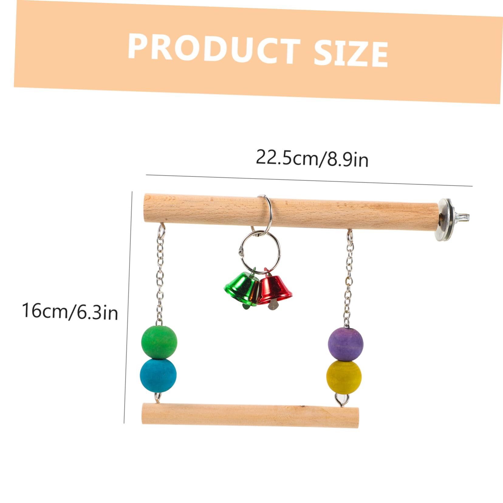 SUPVOX Bird for Parrots and Parakeets Swing with Simple Screw Design for Bird Cages for Beak Trimming and Interactive Play