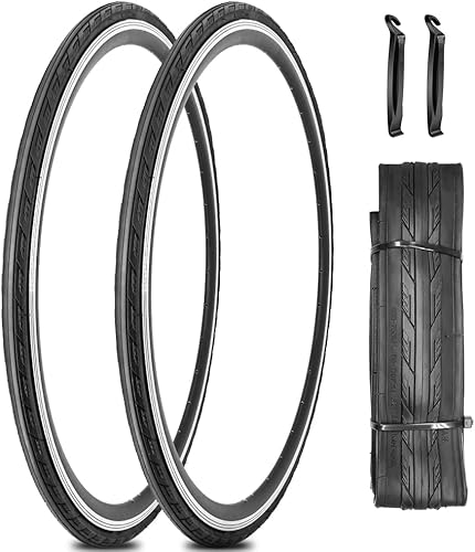 Miniatura 6 de Paquete de 2 neumáticos de bicicleta 700 x 23C, 700 x 25C, 700 x 28C, 700 x 35C, par de neumáticos de bicicleta de carretera 60 TPI o 30 TPI