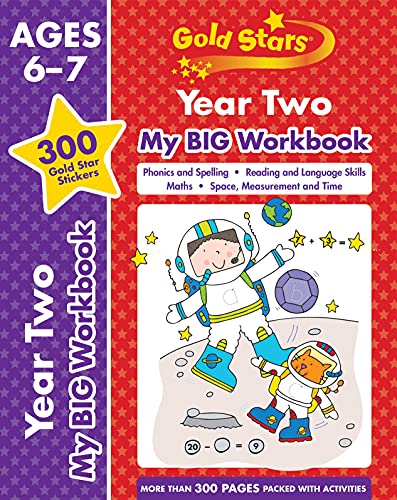 My BIG Workbook Gold Stars Year Two (324 pages, 300 gold star stickers, ages 6-7)